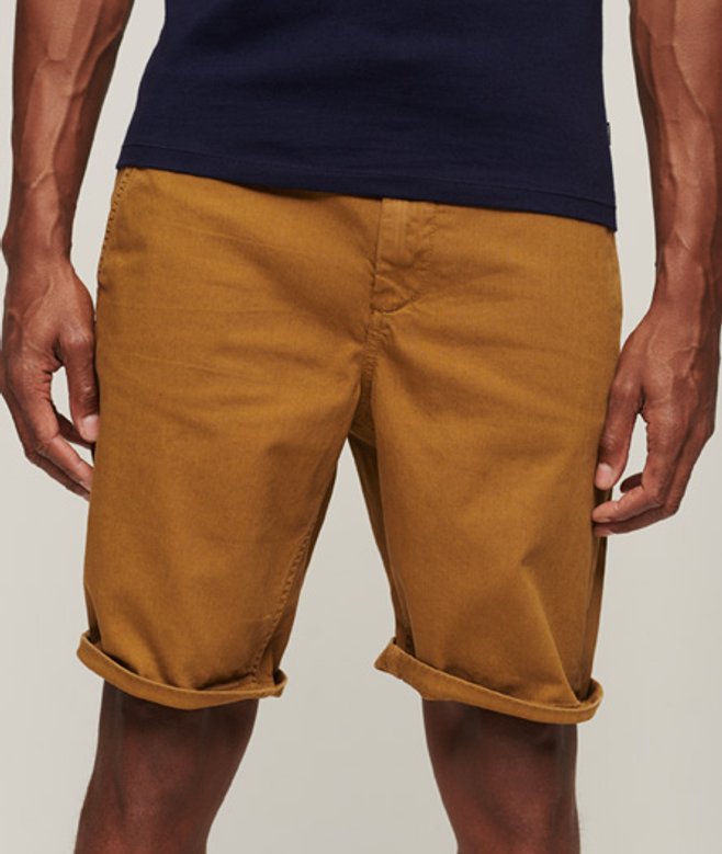 Vintage Officer Chinoshort Bruin Grootte: 30 afbeelding