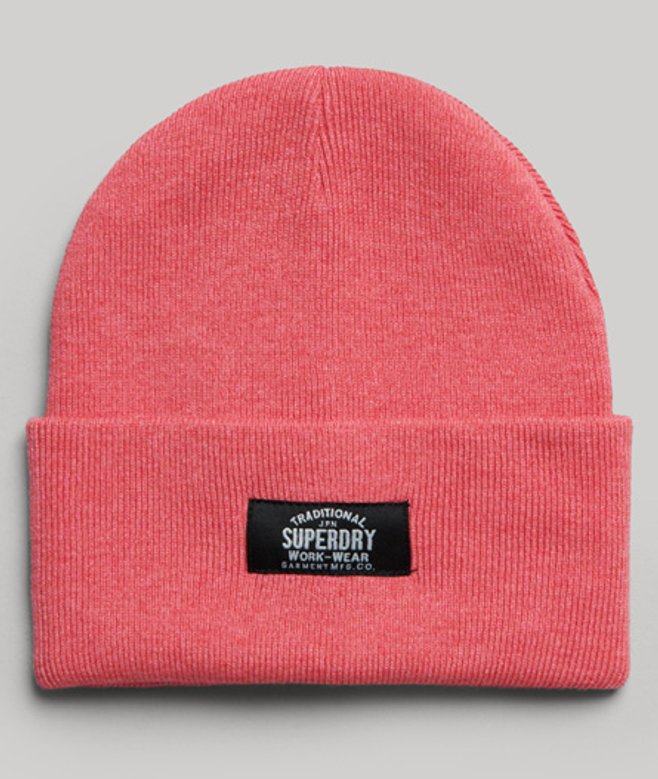 Klassieke Gebreide Beanie Roze Grootte: 1SIZE afbeelding