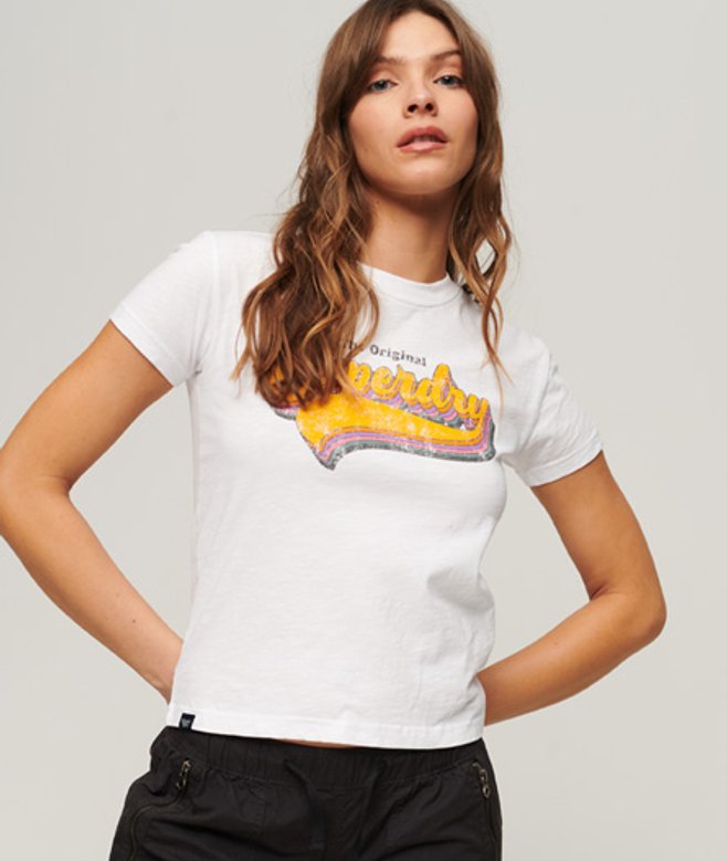 Rainbow 90s T-shirt Wit Grootte: 38 afbeelding