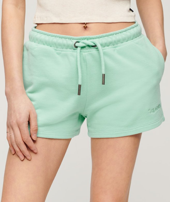 Superdry Women's Vintage Jersey Shorts Light Blue / Spearmint
