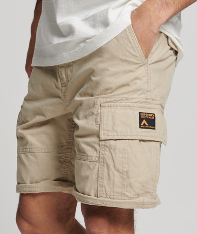 Cargoshort van Zwaar Biologisch Katoen Bruin Grootte: 30 afbeelding