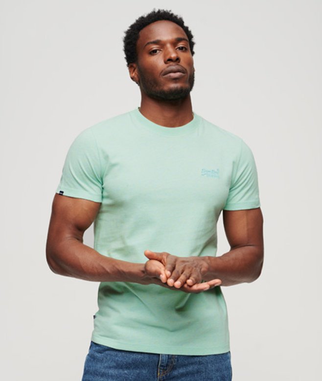 Essential Logo T-shirt Groen Grootte: M afbeelding