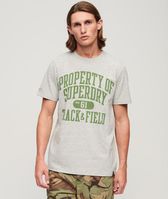 Herren Athletic College T-shirt mit Grafikprint - Größe: M - Superdry - Modalova