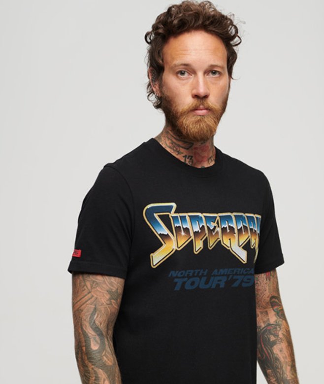 70s Rock Band T-shirt met Grafische Print