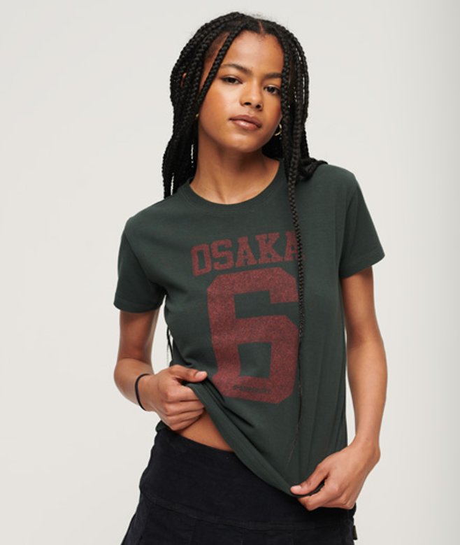 Aansluitend Osaka T-shirt met Print en Korte Mouw
