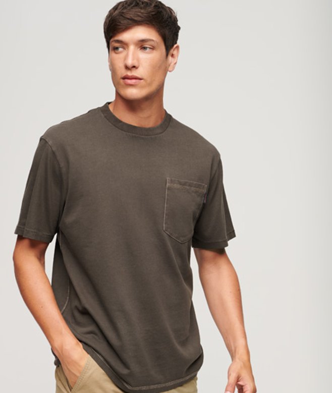 T-shirt à Poche Avec Surpiqûres Contrastées Taille: M - Superdry - Modalova