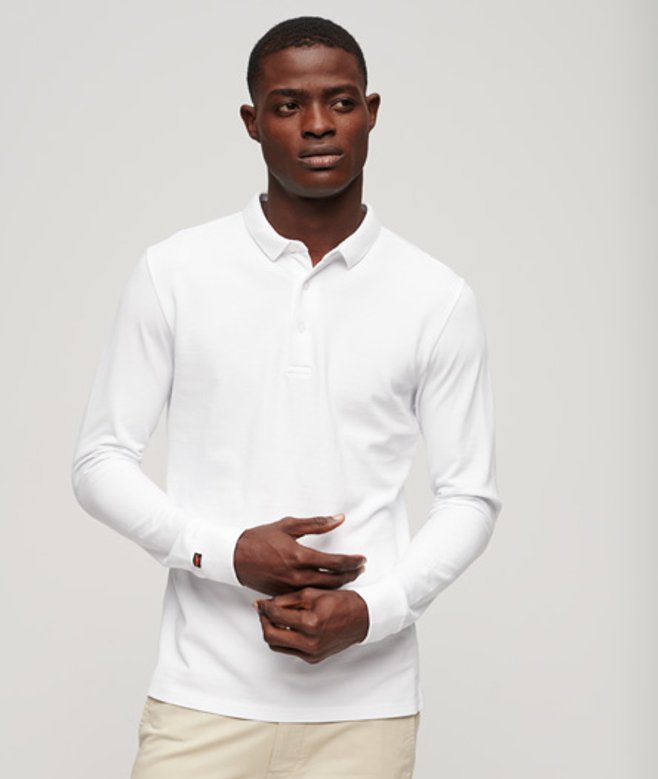 Poloshirt van Piquékatoen met Lange Mouwen