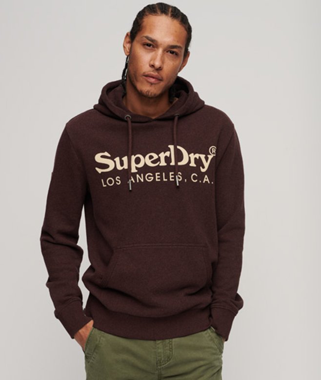 Superdry Klassieke Venue Hoodie met Logo Rood
