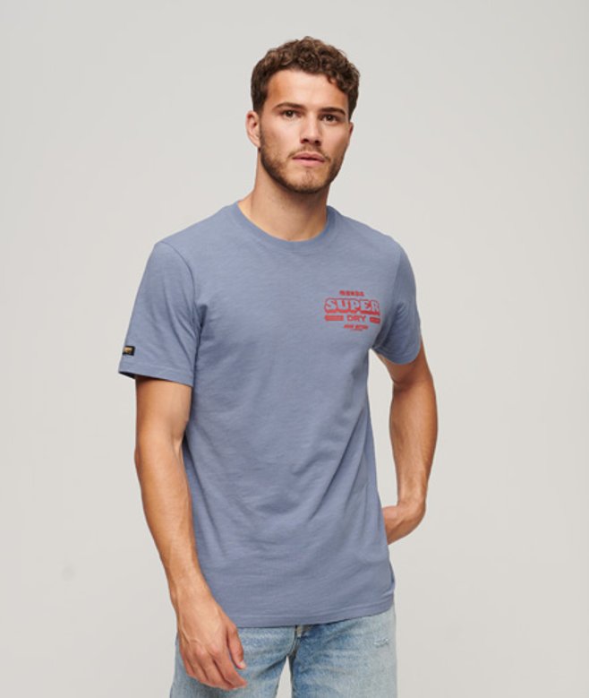 Herren Workwear T-shirt mit Schriftzug - Größe: M - Superdry - Modalova