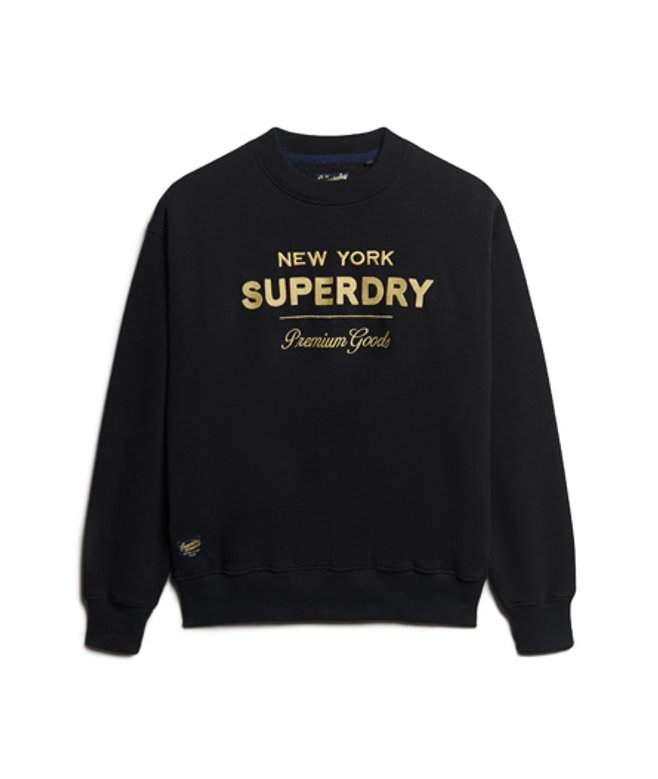 Superdry Women's Luxe Metallic Logo Sweatshirt Black