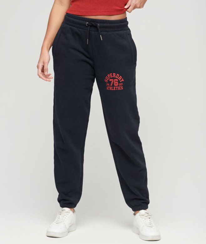 Superdry Athletic College Losse Joggingbroek Blauw