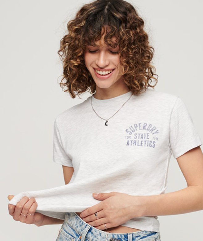 Athletic Essentials Slub 90s T-shirt Grijs Grootte: 40 afbeelding