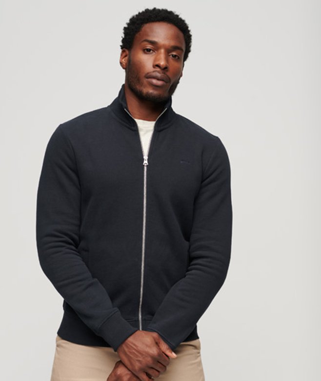 Essential Logo Trainingsvest met Rits Blauw Grootte: M afbeelding