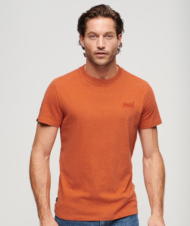 Superdry Men's Essential Logo T-shirt Orange / Rust Orange Marl