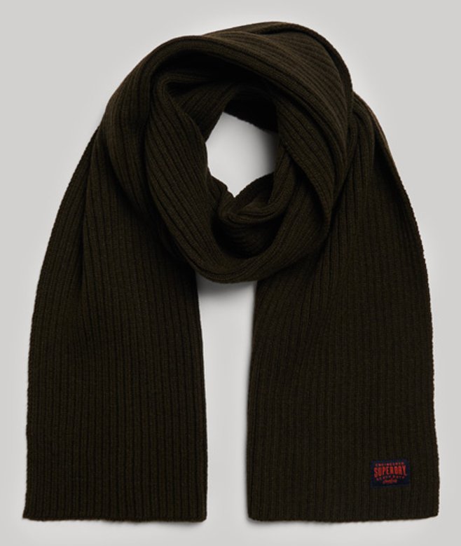 Superdry Women's Workwear Knit Scarf Green / Surplus Goods Olive