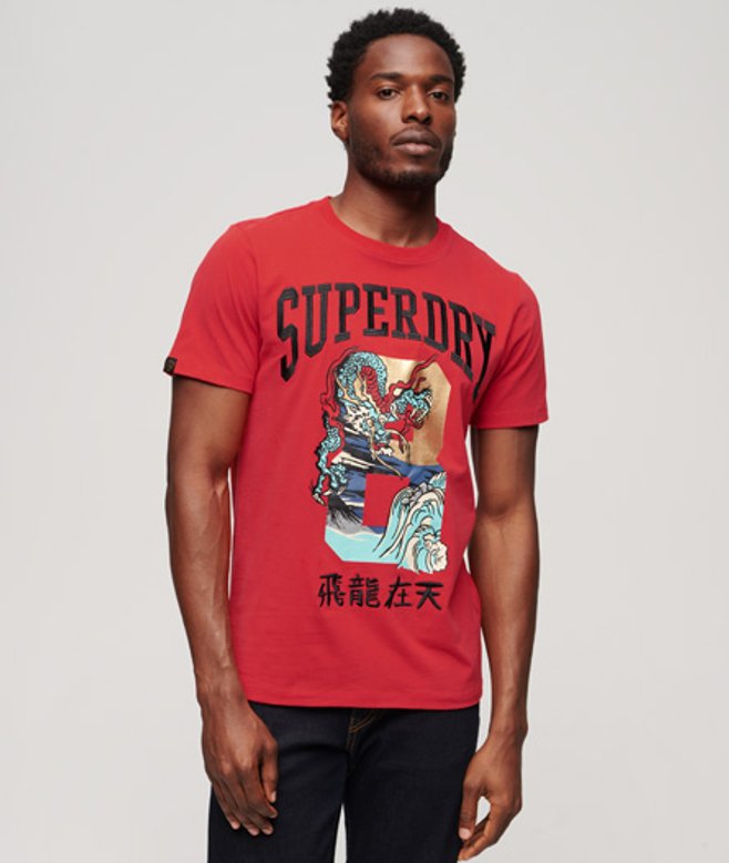 Herren Chinese New Year T-shirt mit Grafik - Größe: L - Superdry - Modalova