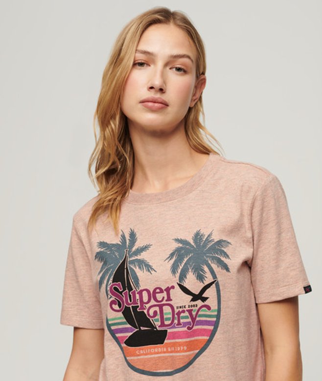 Gestreept Outdoor T-shirt met Relaxte Pasvorm Oranje Grootte: 34 afbeelding