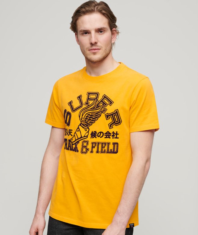 Herren Track & Field Athletic T-Shirt Mit Grafik, , Größe: M - Superdry - Modalova