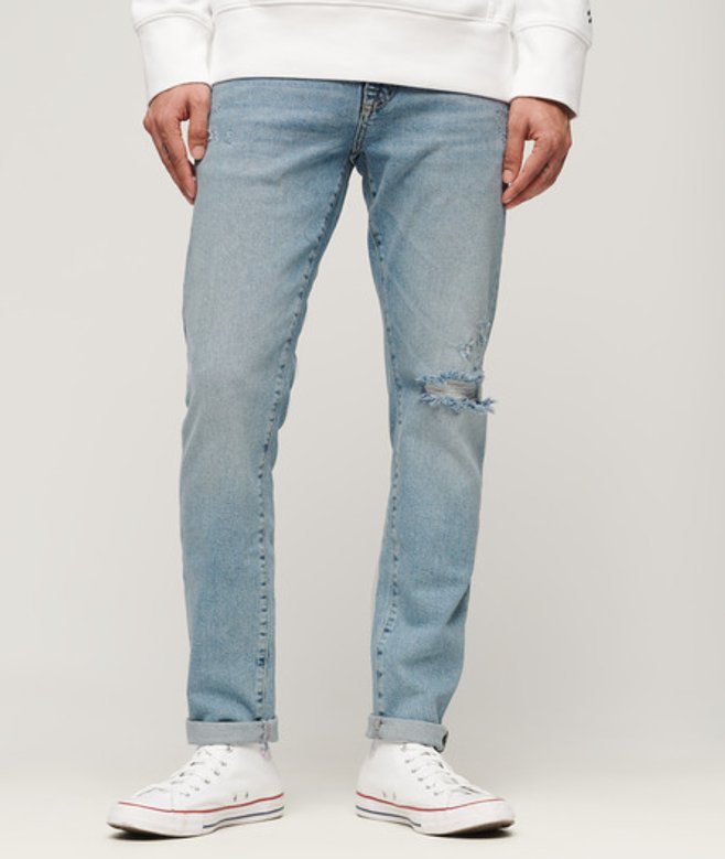 Organic Cotton Vintage Slim Jeans Blauw Grootte: 32/32 afbeelding
