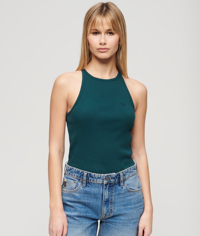 Essential Logo Racer Hemdtopje Groen Grootte: 14-16 afbeelding