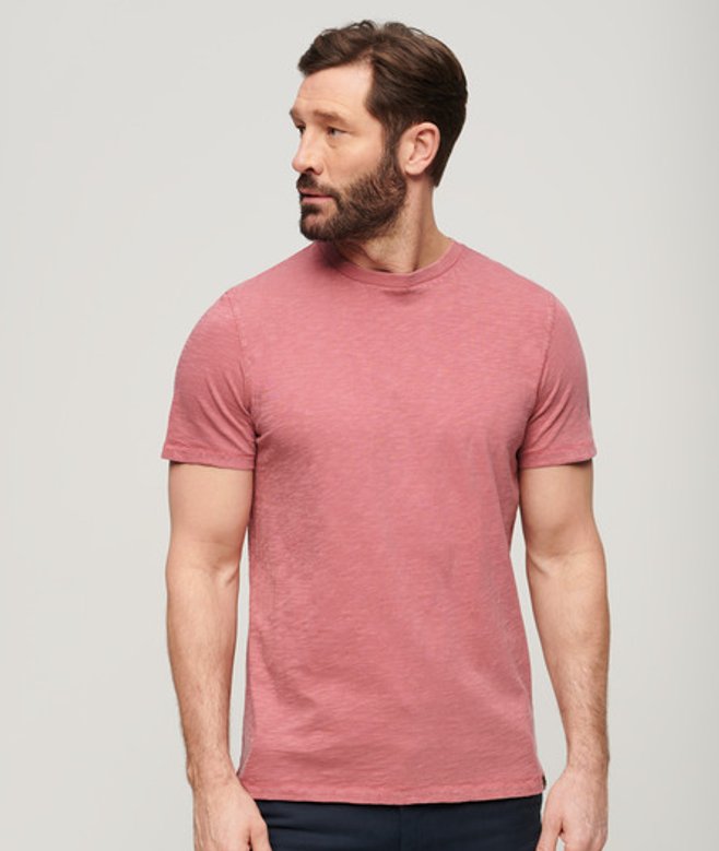 Herren Kurzärmeliges T-shirt aus Flammgarn mit Rundhalsausschnitt - Größe: L - Superdry - Modalova