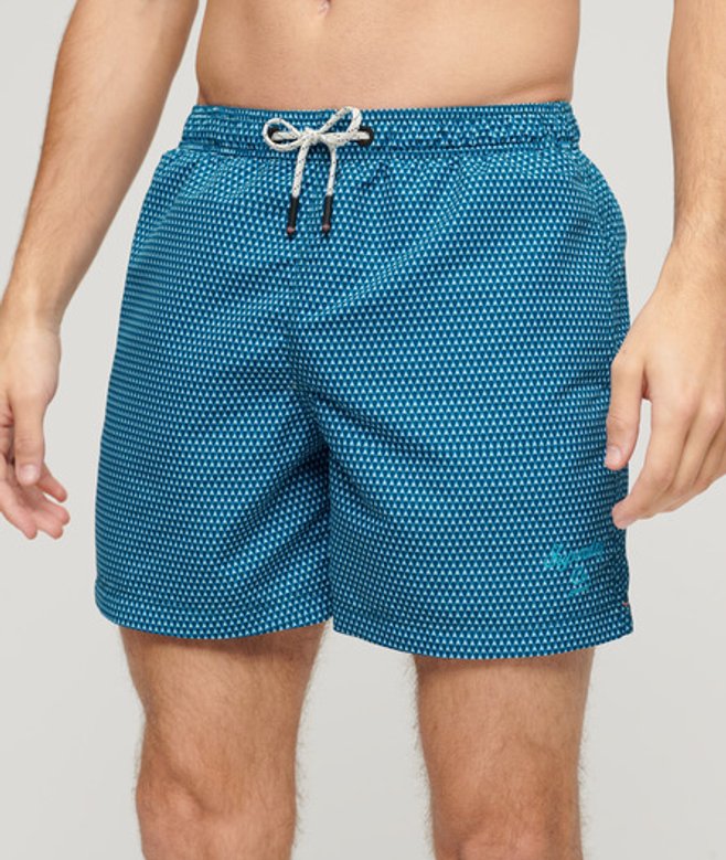 Gerecyclede Zwemshort met Print - 38 cm Blauw Grootte: M afbeelding