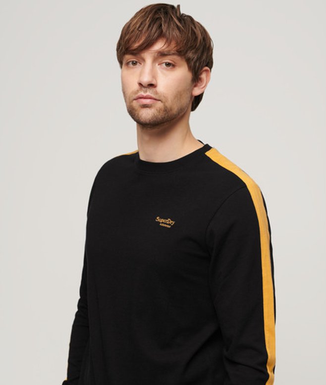 Essential Logo Retro top met Strepen en Lange Mouwen