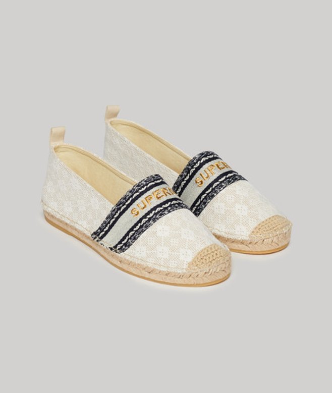 Canvas Espadrilles met Overlay Beige Grootte: 39 afbeelding
