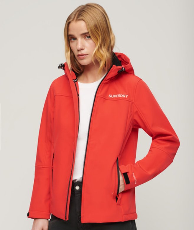 Superdry Softshell-jas met Capuchon Rood