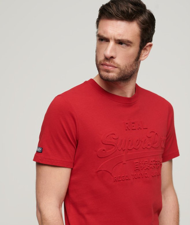 Vintage Logo T-shirt met Reliëfopdruk