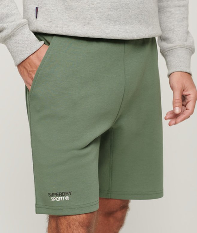 Sport Tech Short met Logo en Taps Toelopende Pijpen