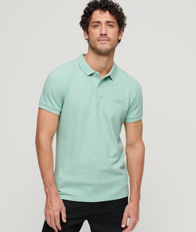 Superdry Klassiek Piqué Poloshirt Groen