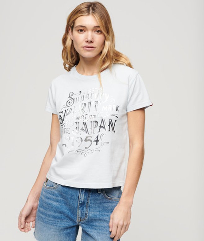 Aansluitend Workwear T-shirt met Folieprint Geen Grootte: 40 afbeelding