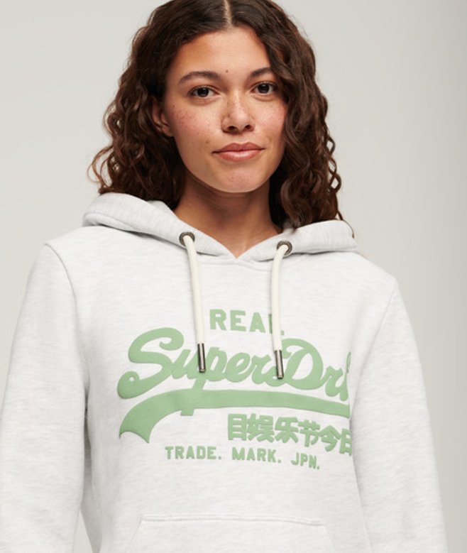 Neon Hoodie met Print Lichtgrijs Grootte: 38 afbeelding