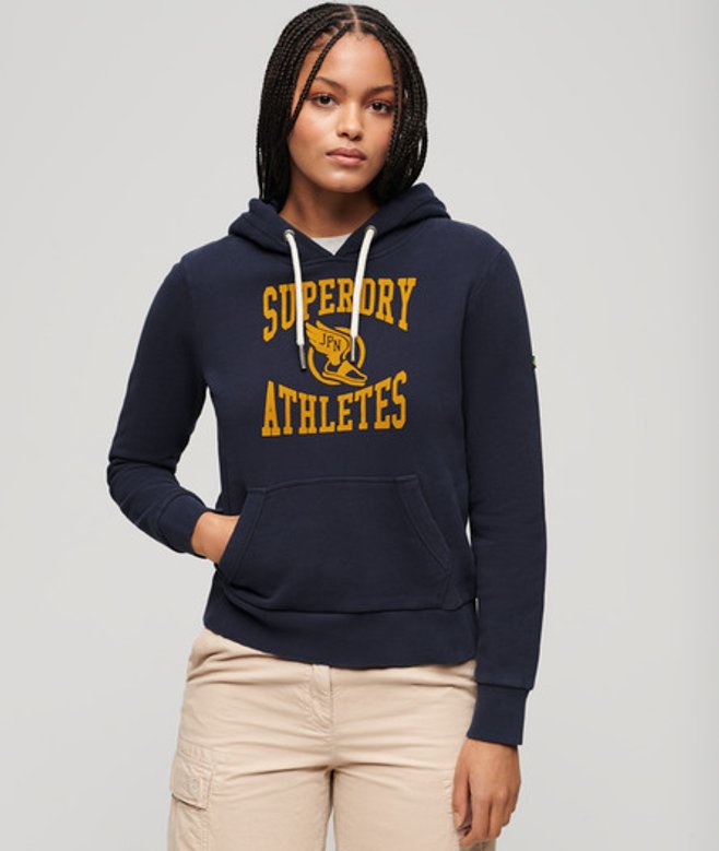 Varsity Hoodie met Flockprint