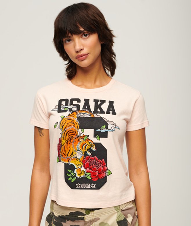 Osaka 6 Narrative 90s T-shirt Roze Grootte: 40 afbeelding