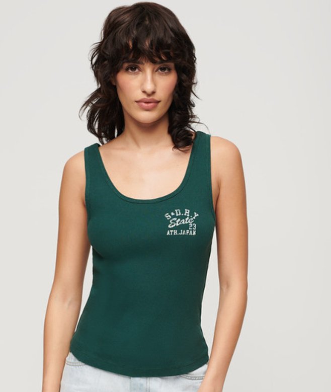 Athletic Essentials Geribd Hemdtopje Groen Grootte: 42 afbeelding