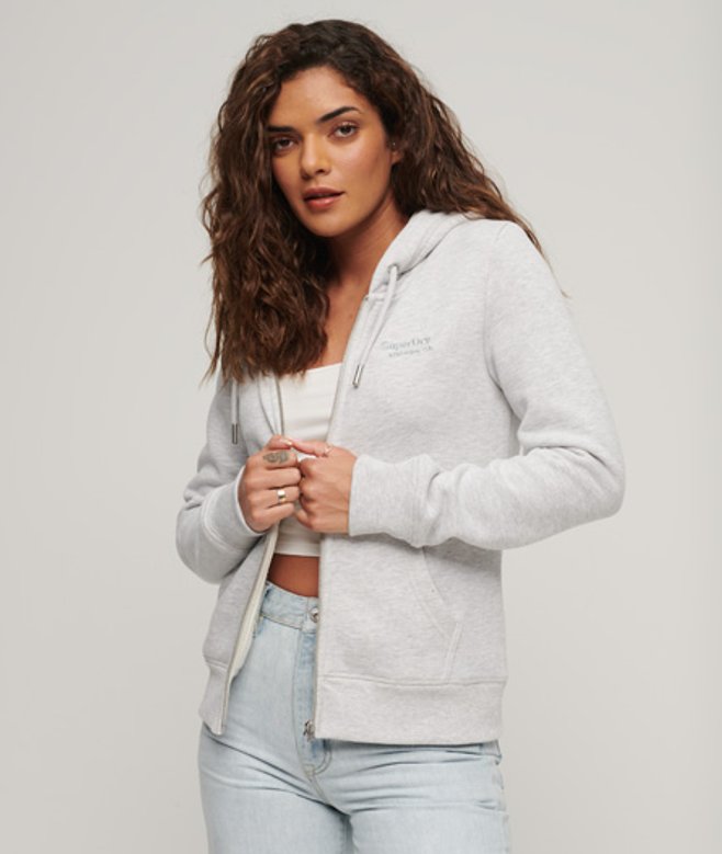 Essential Logo Hoodie met Rits