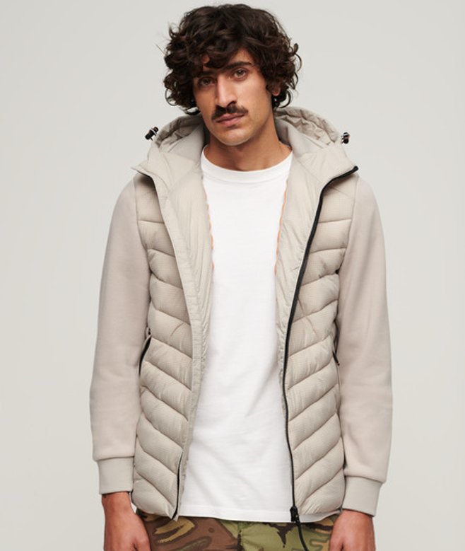 Gewatteerde Hybride Storm jas met Capuchon