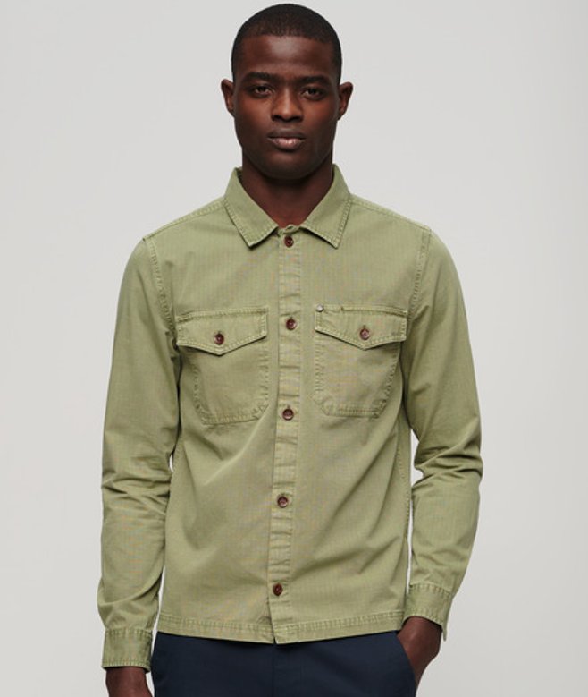 Merchant Store - Ripstop Overshirt Khaki Grootte: M afbeelding