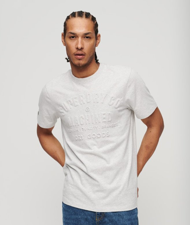 Workwear T-shirt met Reliëfopdruk Lichtgrijs Grootte: Xxl afbeelding