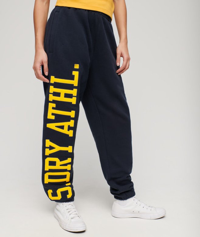 Boyfriend-joggingbroek met College-logo Blauw Grootte: 40 afbeelding