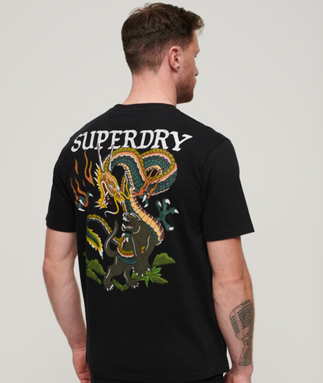 Tattoo T-shirt met Losse Pasvorm en Grafische Print