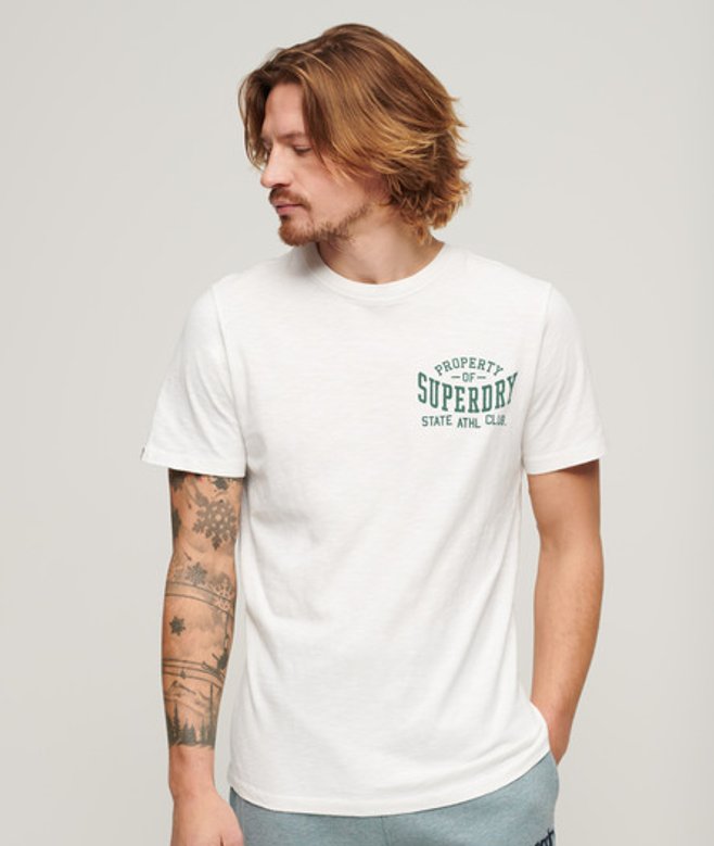 Imprimé T-Shirt à Motif Athletic College, , Taille: M - Superdry - Modalova