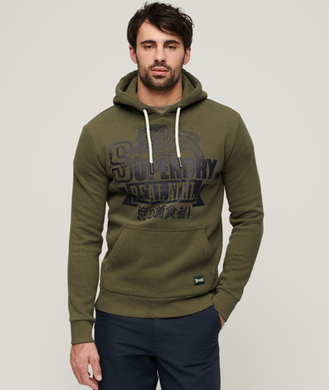 Superdry Classic Athletic Hoodie Groen