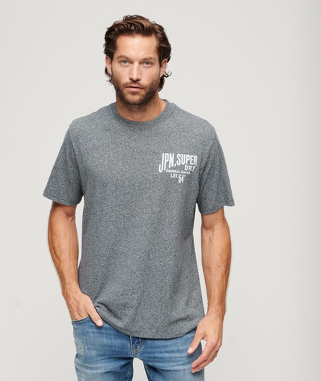 Workwear T-shirt met Print op de Borst Blauw Grootte: XL afbeelding