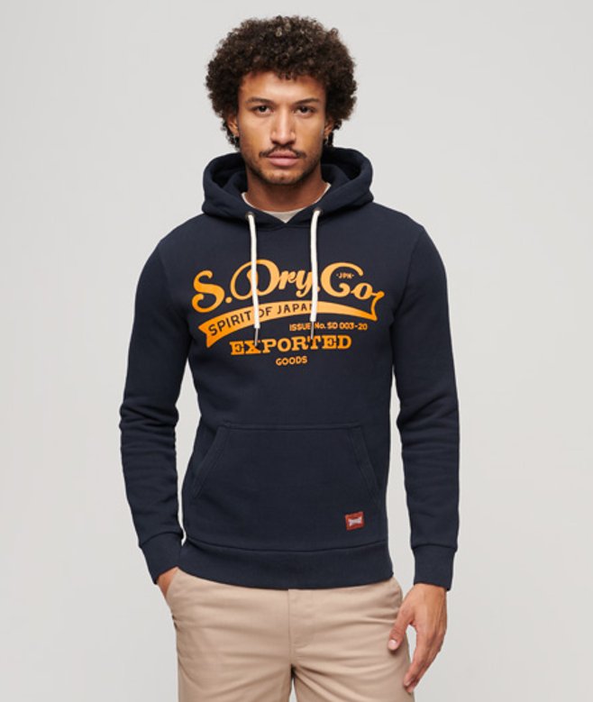 Superdry Classic Spirit Hoodie Blauw
