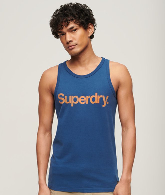Vintage Classic Tanktop Blauw Grootte: M afbeelding