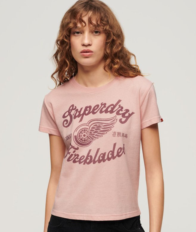 T-shirt met Archive Kiss-print Roze Grootte: 40 afbeelding