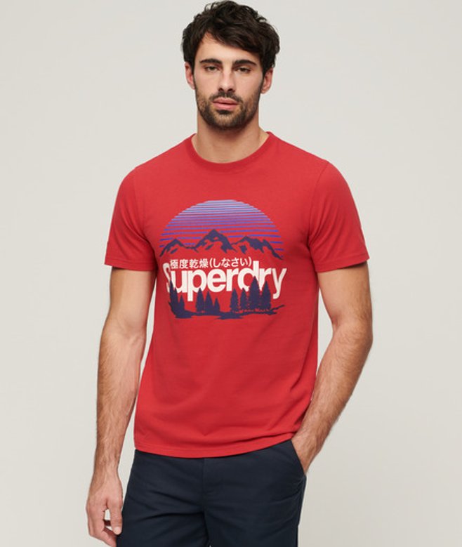 Great Outdoors T-shirt met Print Rood Grootte: M afbeelding